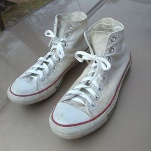 Converse All Star hi-tops.